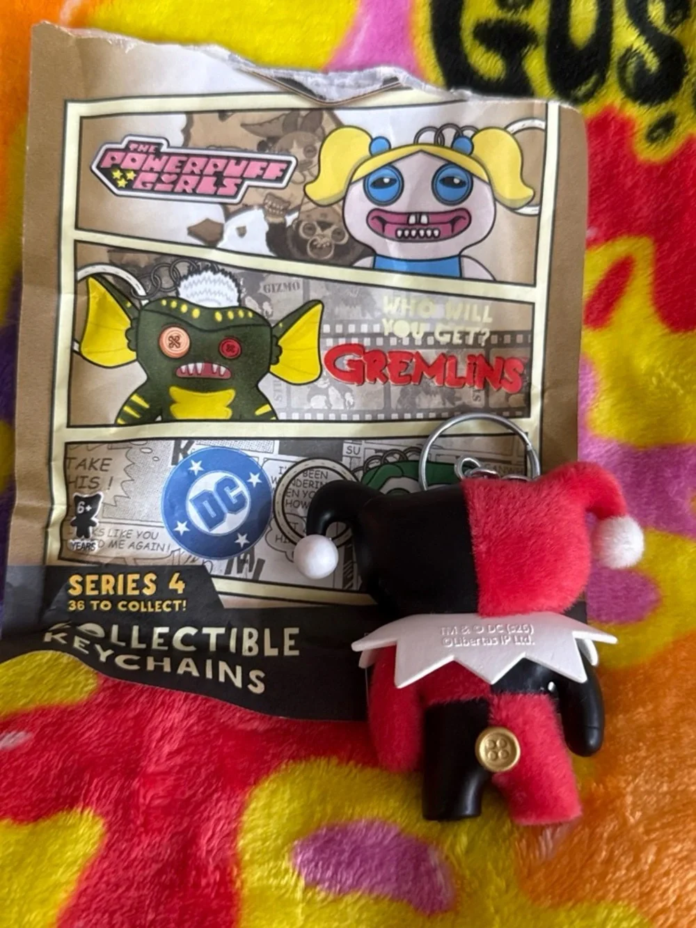 BNWP RARE FUGGLER SERIES 4 keychain rare flocked harley quinn quick ship